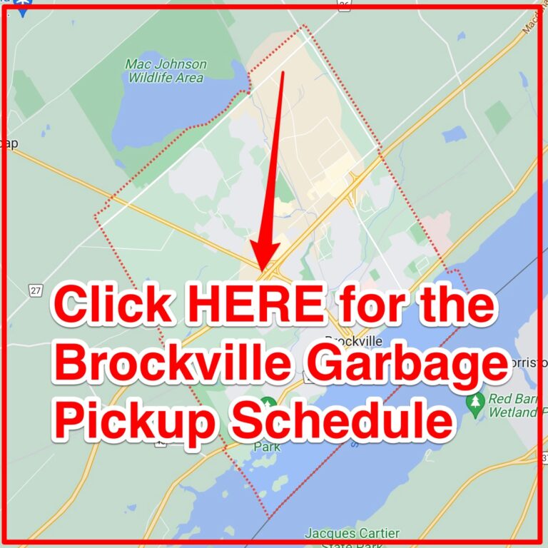 Brockville Garbage Schedule Bulk Pickup Holidays Map