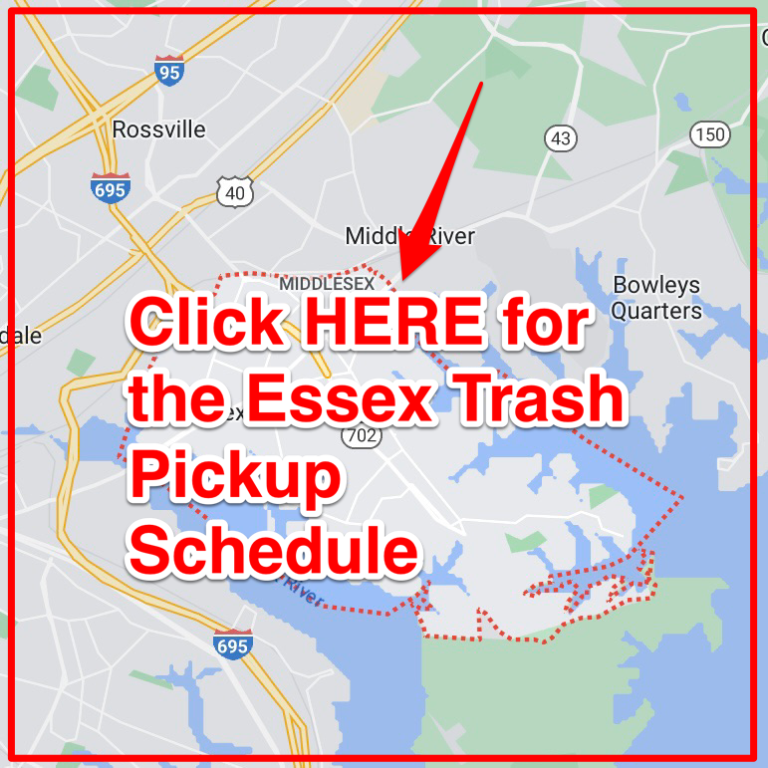 Essex Trash Schedule Bulk Pickup Holidays Map