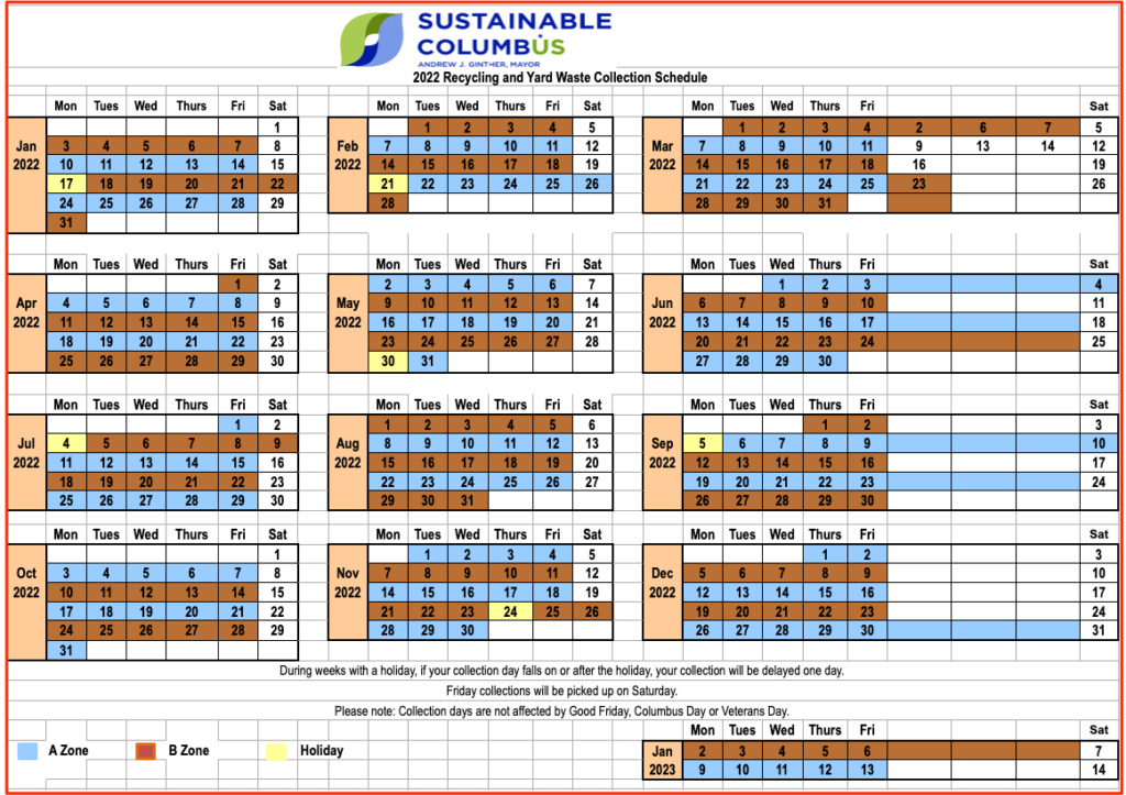 Akron Ohio Trash Pickup Holiday Schedule 2025