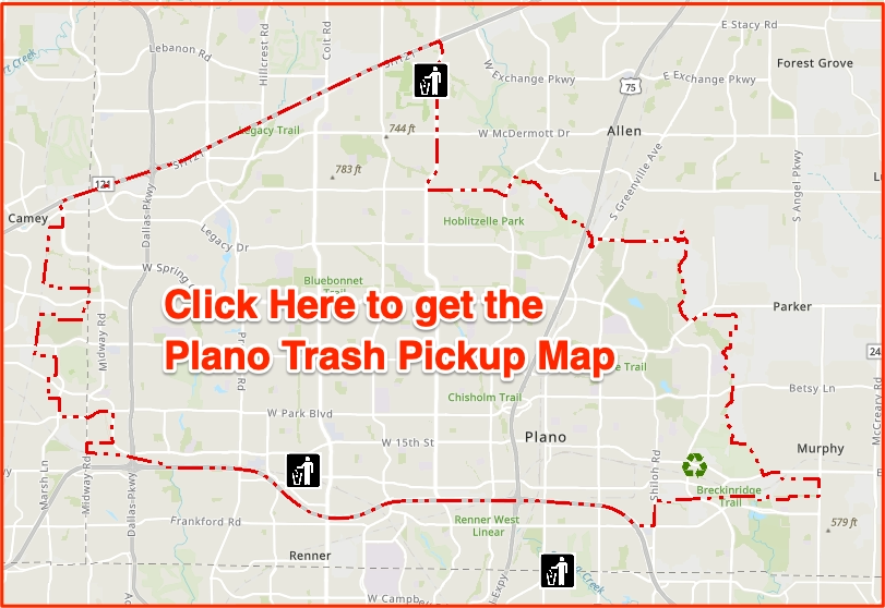 Plano Trash Pickup Schedule Map