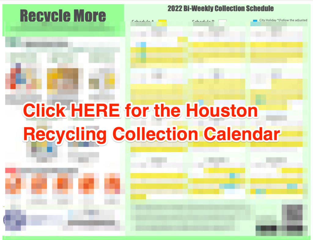 Houston Recycling Collection Calendar 2024