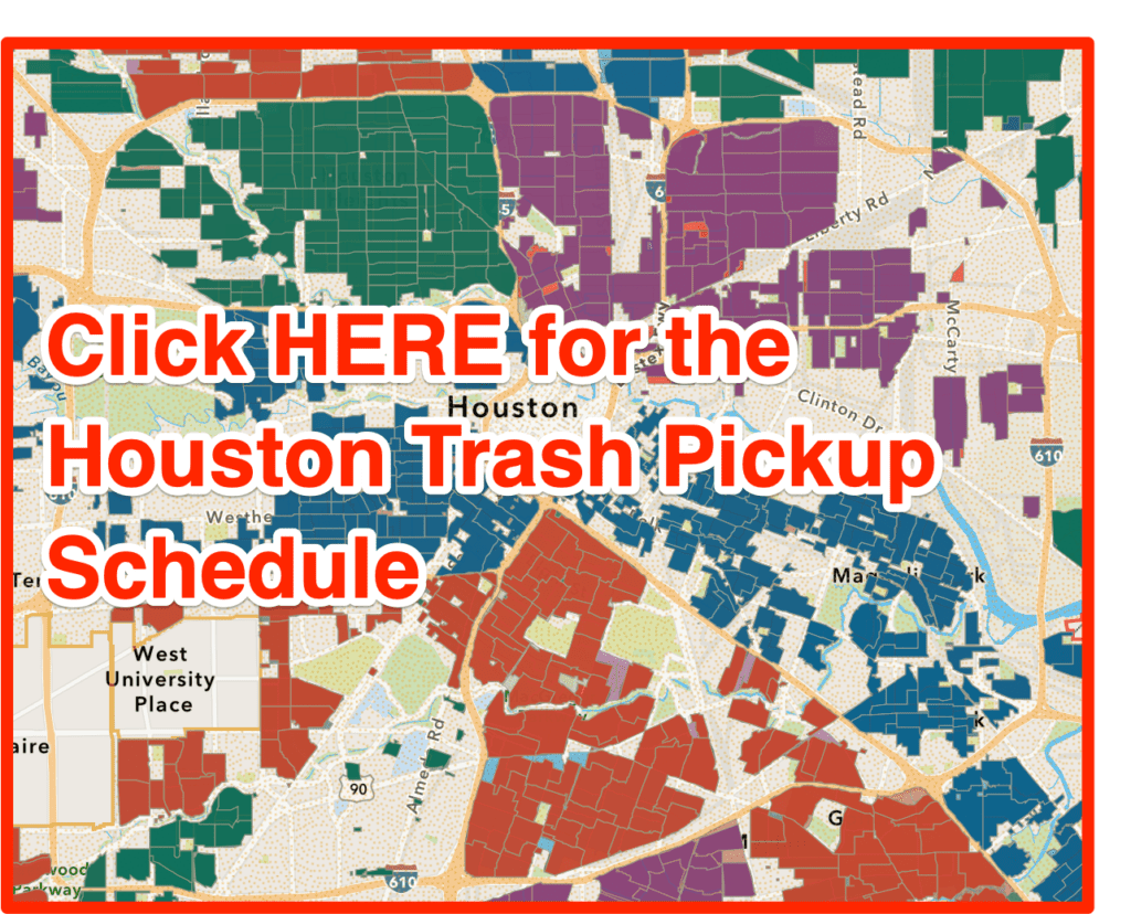 Houston Trash Pickup Schedule Map