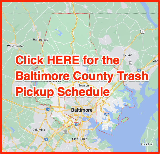 Baltimore county trash pickup schedule