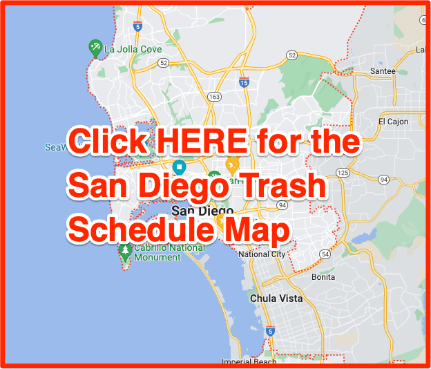 San Diego trash pickup schedule