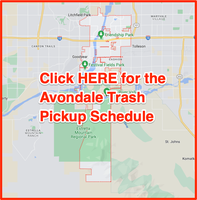 Avondale Trash Pickup Schedule Map
