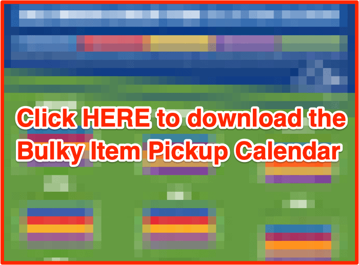 Dallas Bulky Item Pickup Calendar