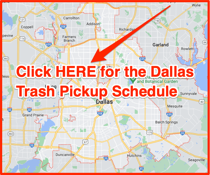 Dallas trash pickup schedule map