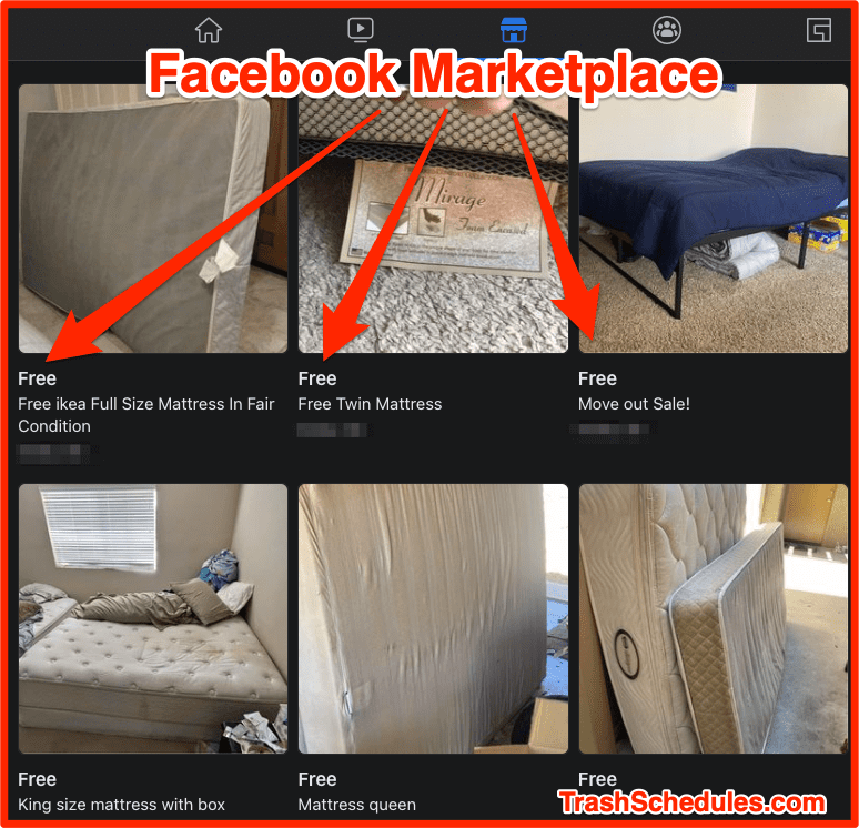 Use facebook marketplace to get rid of your mattress