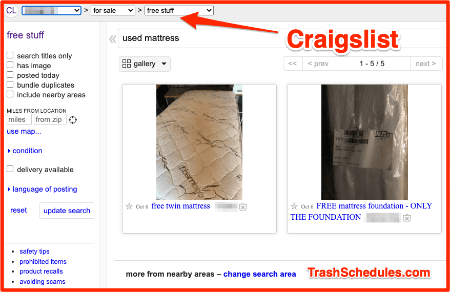 can i sell a mattress on craigslist
