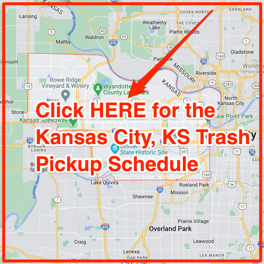Kansas City KS Trash pickup schedule map
