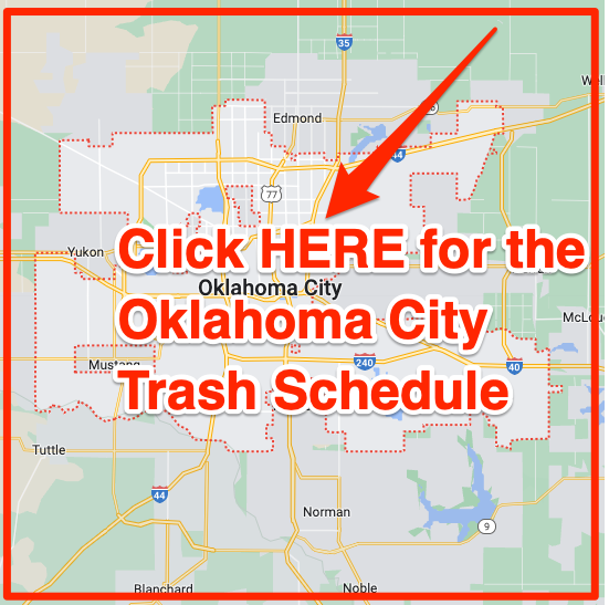 Oklahoma City Trash pickup schedule map