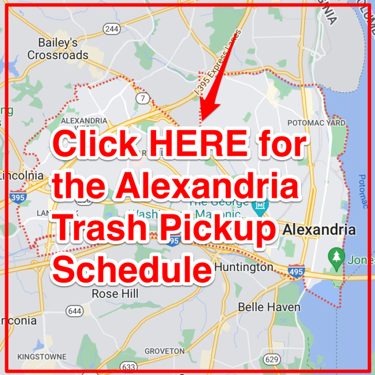 Alexandria Trash Schedule 2023 (Bulk Pickup, Holidays, Maps)