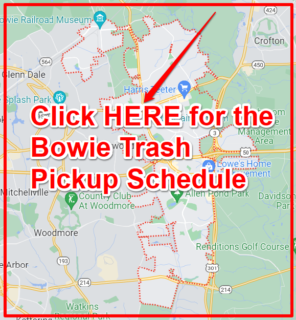 Bowie Trash Pickup Schedule Map