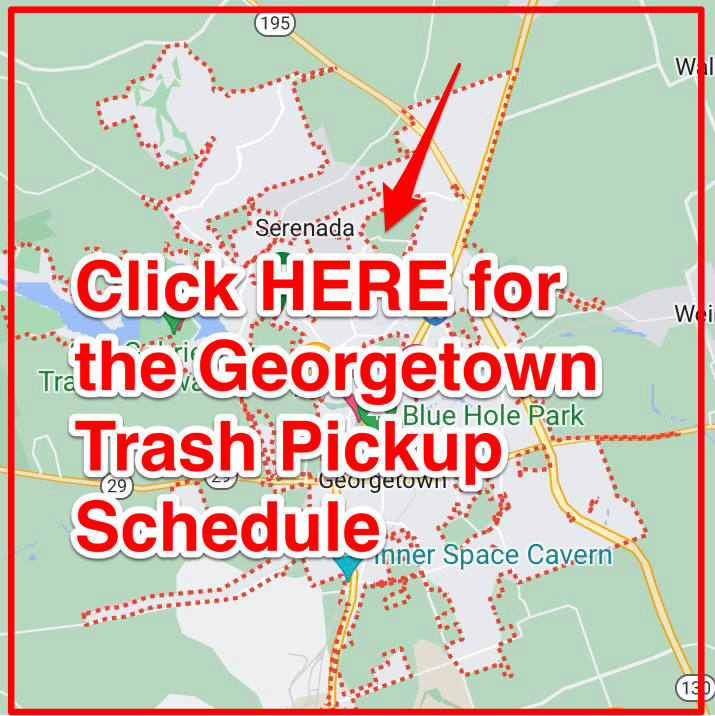 Georgetown Trash Pickup Schedule