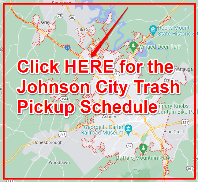 Johnson City Trash Pickup Schedule Map