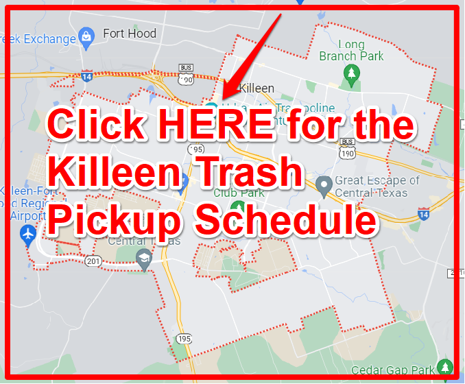 Killeen Trash Pickup Schedule Map