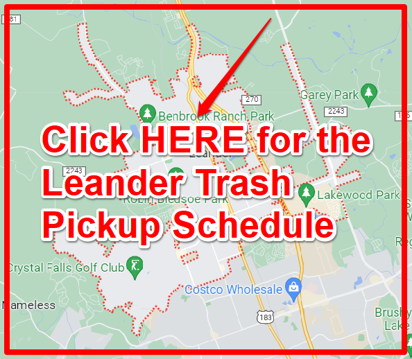 Leander Trash Pickup Schedule Map