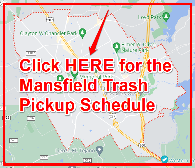 Mansfield Trash Pickup Schedule Map