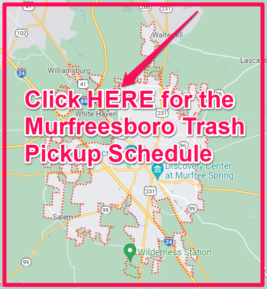 Murfreesboro Trash Pickup Schedule Map
