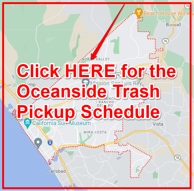 Oceanside Trash Pickup Schedule Map