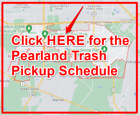 Pearland Trash Pickup Schedule Map