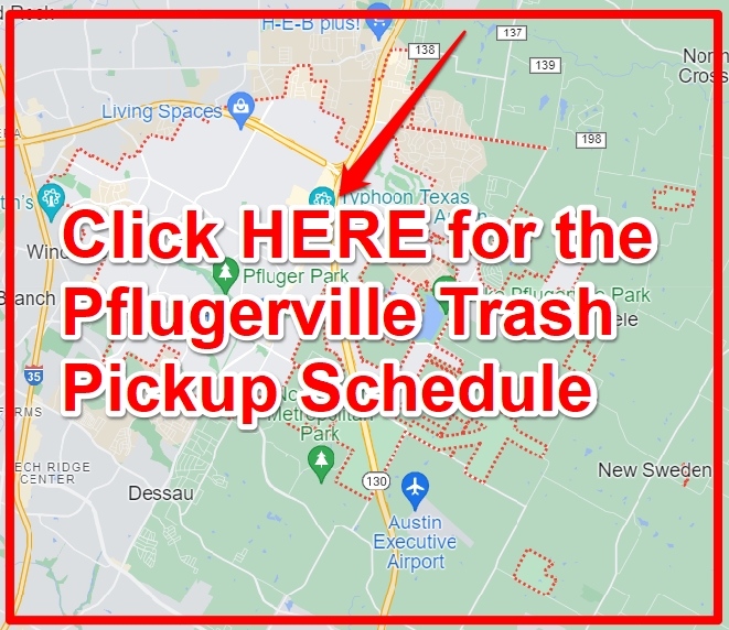 Pflugerville Trash Pickup Schedule Map