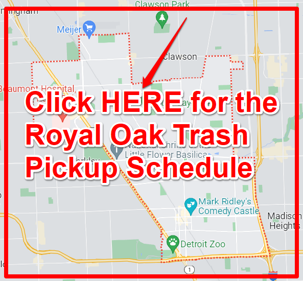 Royal Oak Trash Pickup Schedule Map