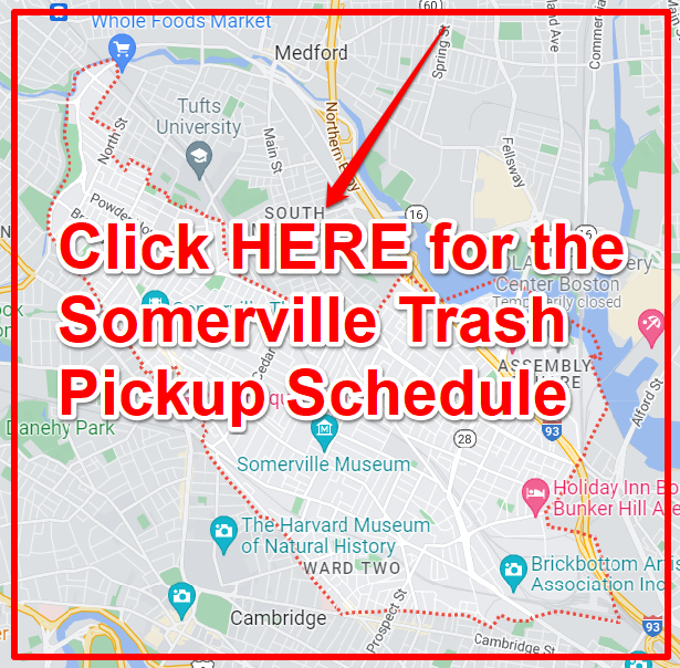 Somerville Trash Pickup Schedule Map