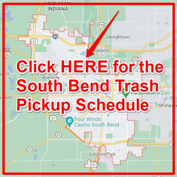 South Bend Trash Pickup Schedule Map