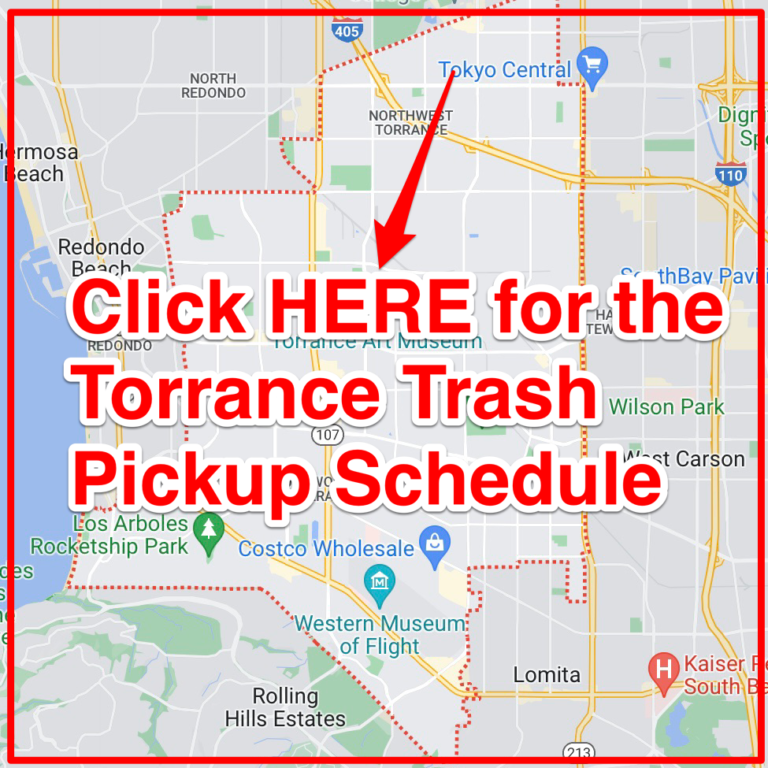 Torrance Trash Schedule 2023 (Bulk Pickup, Holidays, Maps)