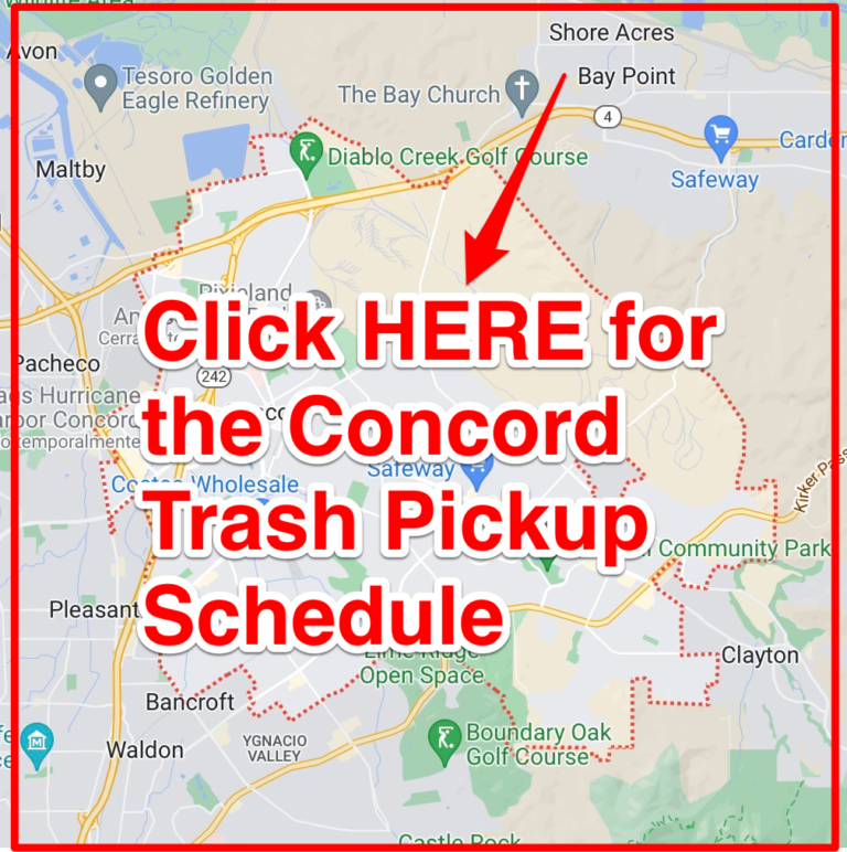 Concord Trash Schedule 2023 (Bulk Pickup, Holidays, Maps)