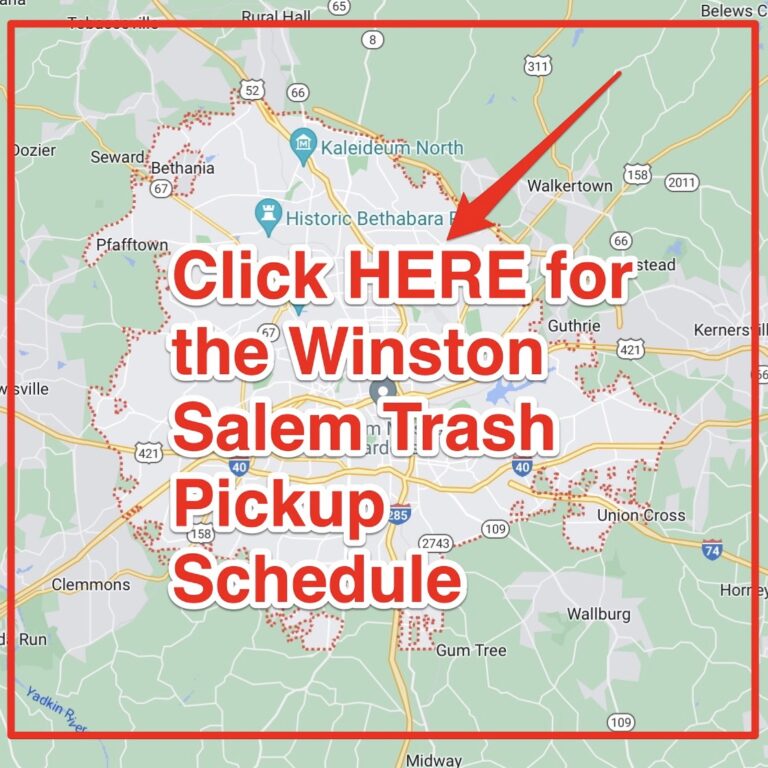 Winston Salem Trash Schedule 2023 (Bulk Pickup, Holidays, Maps)
