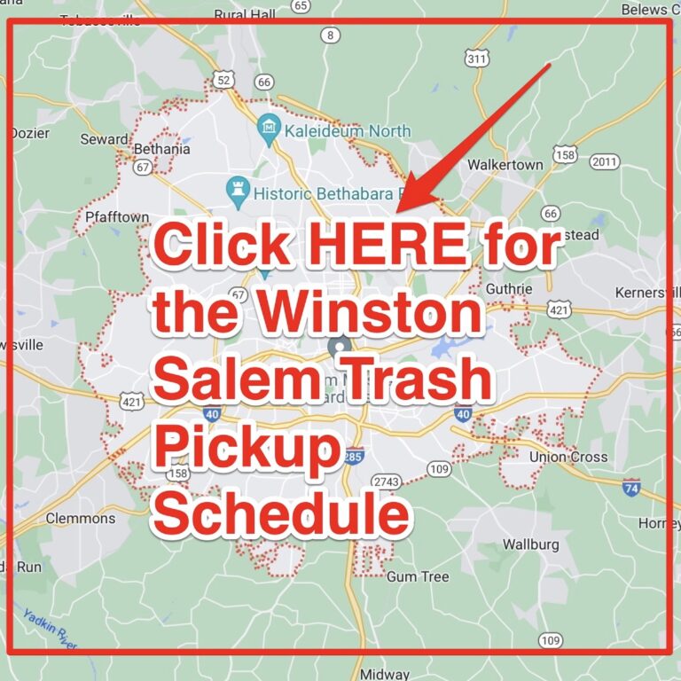 Winston Salem Trash Schedule 2024 (Bulk Pickup, Holidays, Maps)