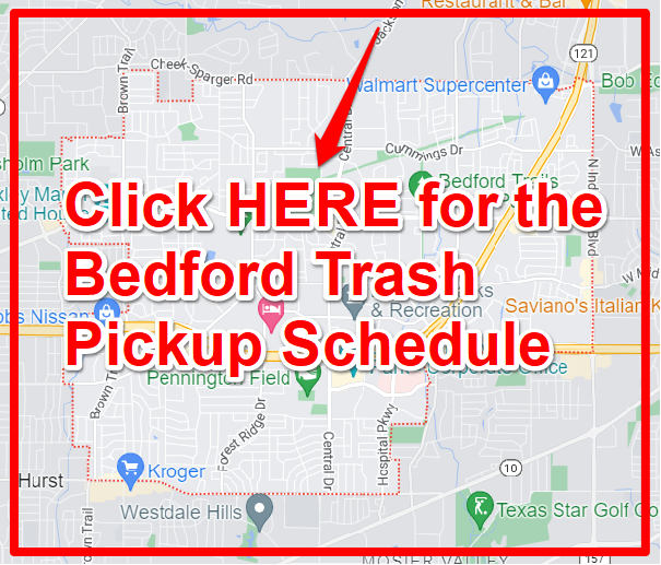 Bedford Trash Pickup Schedule Map