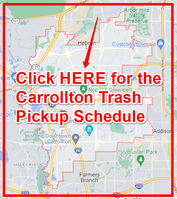 Carrollton Trash Schedule 2023 (Bulk Pickup, Holidays, Maps)