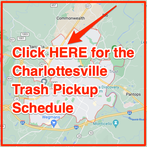 Charlottesville Trash Pickup Schedule Map