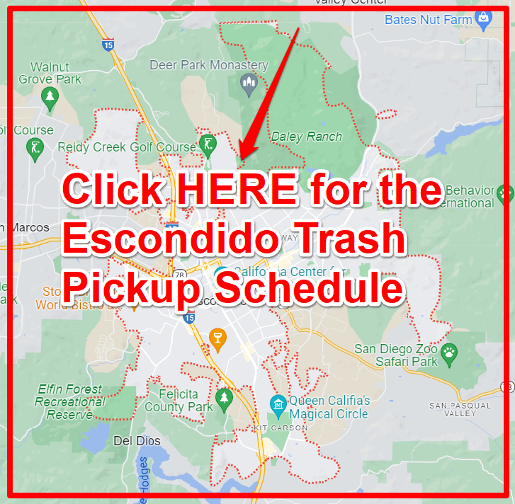 Escondido Trash Pickup Schedule Map