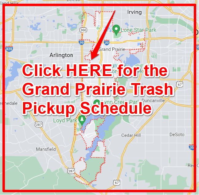 Grand Prairie Trash Pickup Schedule Map