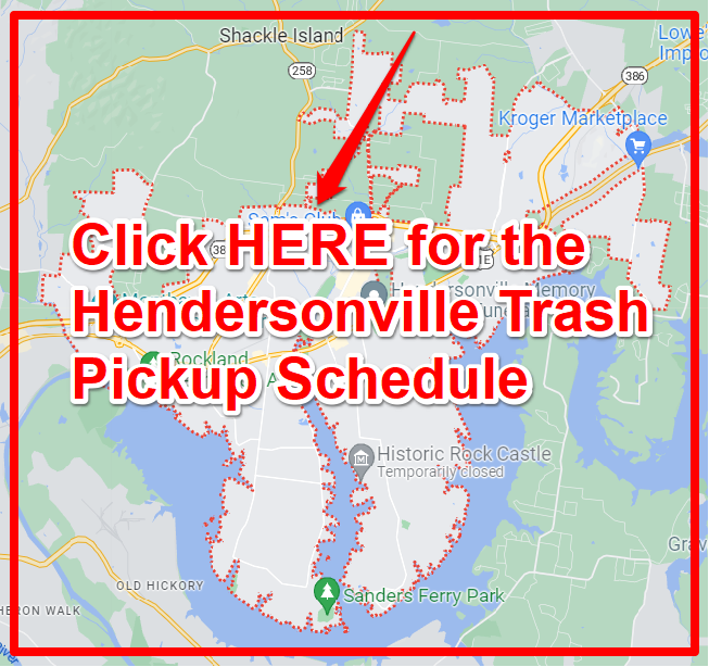 Hendersonville Trash Pickup Schedule Map