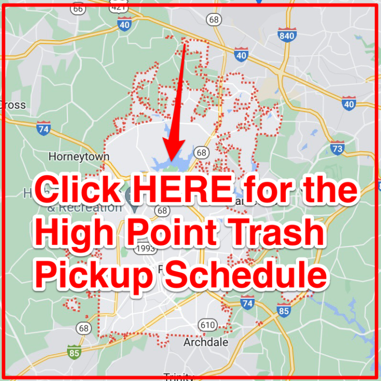 High Point Trash Schedule 2025 (Bulk Pickup, Holidays, Maps)