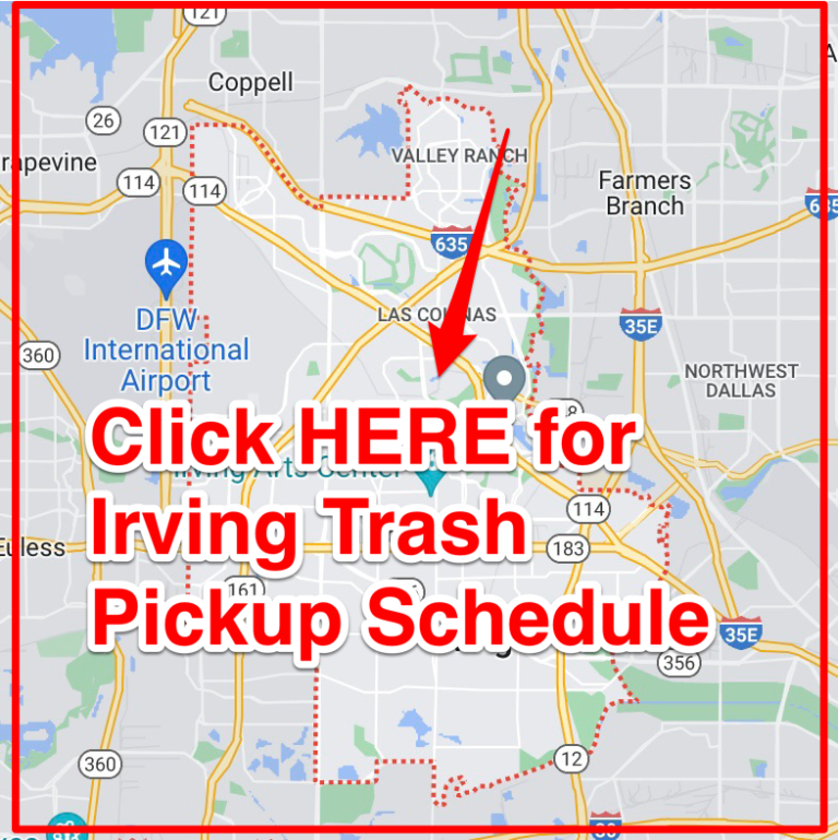 Irving Trash Schedule 2024 (Bulk Pickup, Holidays, Maps)