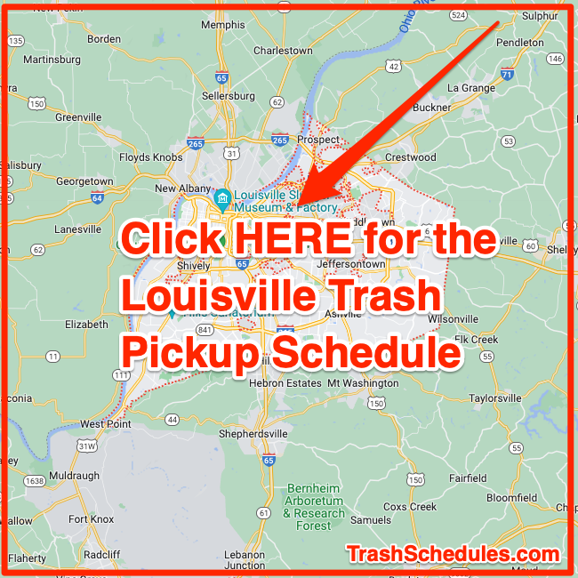 Louisville trash pickup schedule