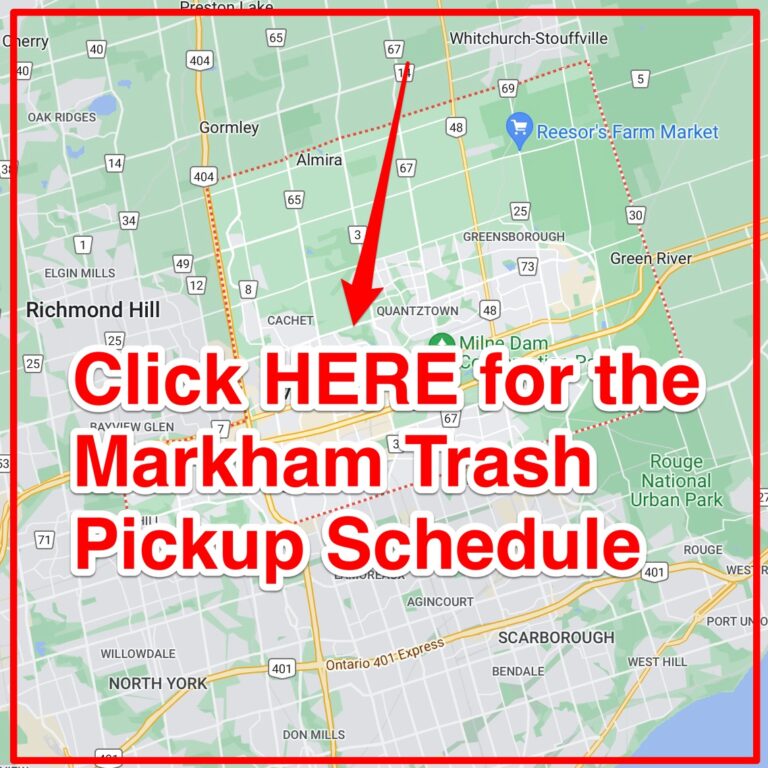 Markham Garbage Schedule 2025 (Bulk Pickup, Holidays, Map)