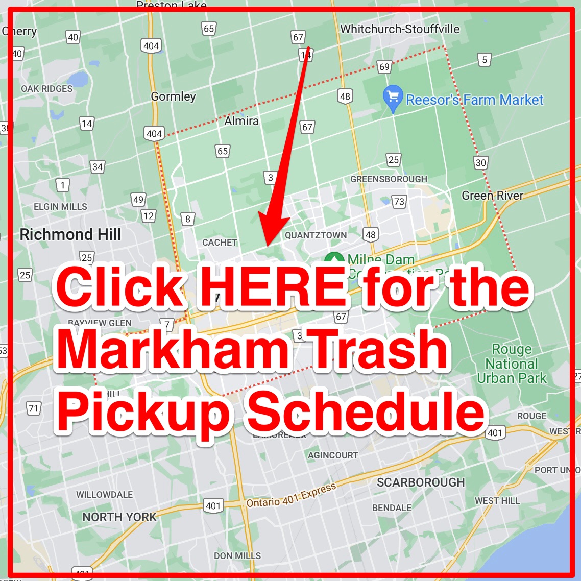 Markham Garbage Schedule 2025 Bulk Pickup Holidays Map 