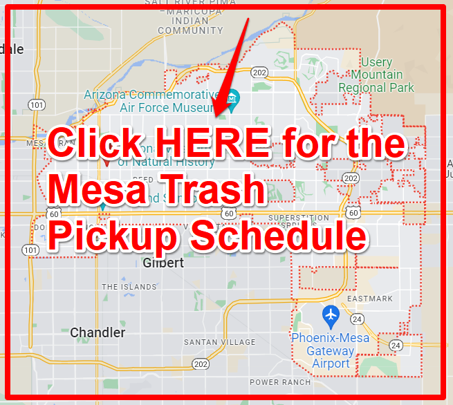 Mesa Trash Pickup Schedule Map