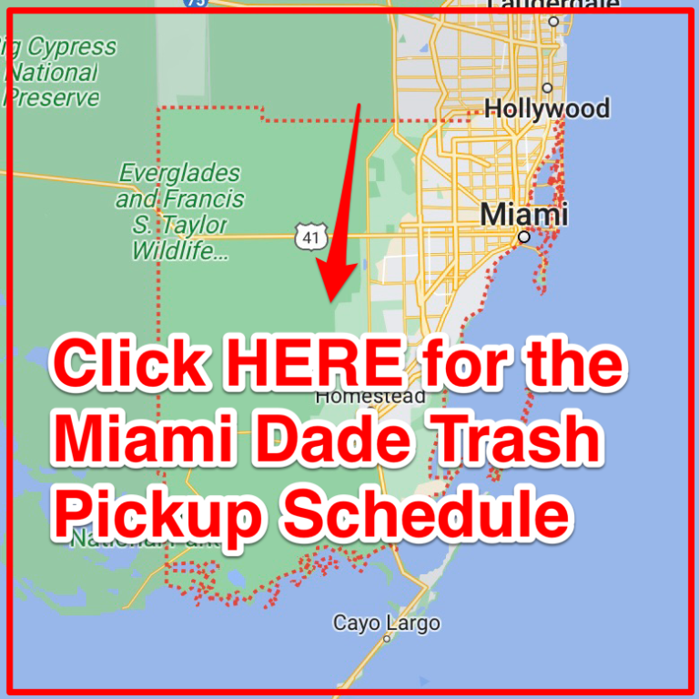 Miami Dade Trash Schedule 2024 (Bulk Pickup, Holidays, Map)