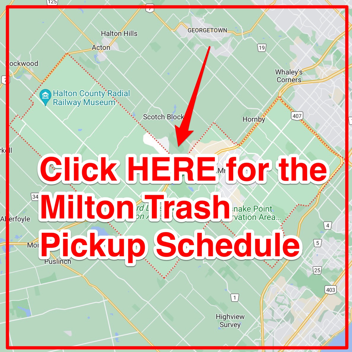 Milton Garbage Schedule 2023 (Bulk Pickup, Holidays, Map)