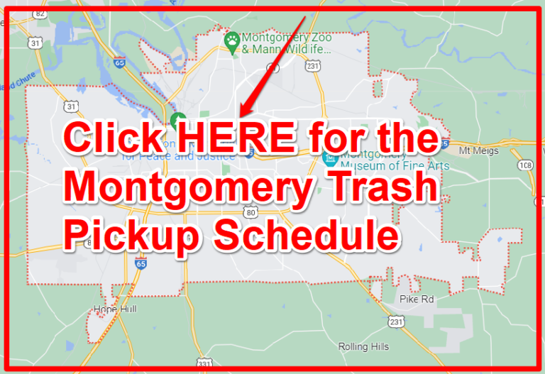 Montgomery Trash Schedule 2023 (Bulk Pickup, Holidays, Maps)