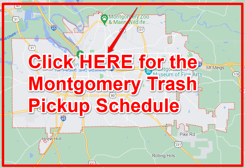 Montgomery Trash Pickup Schedule Map