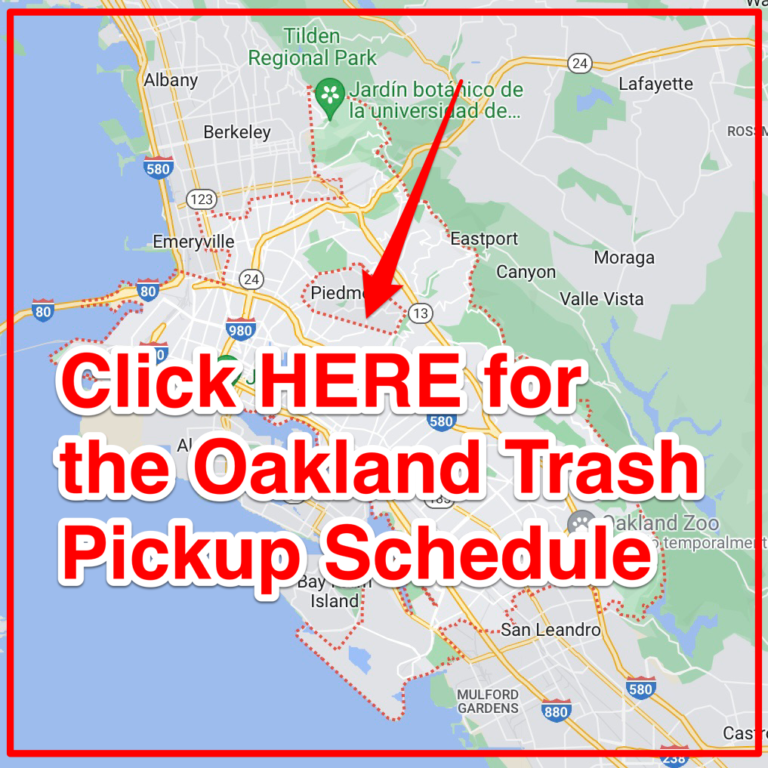 Oakland Trash Schedule 2024 (Bulk Pickup, Holidays, Maps)